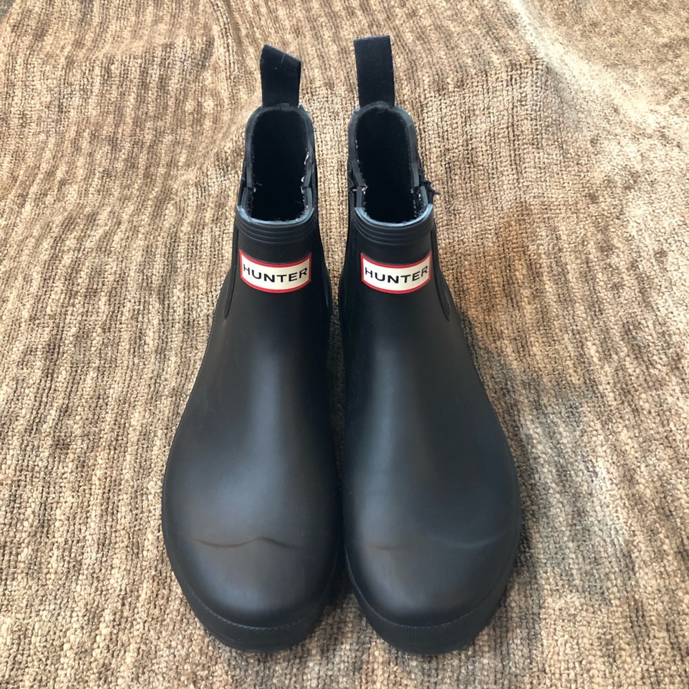 Original Chelsea Hunter Boots Black Matte Size 8